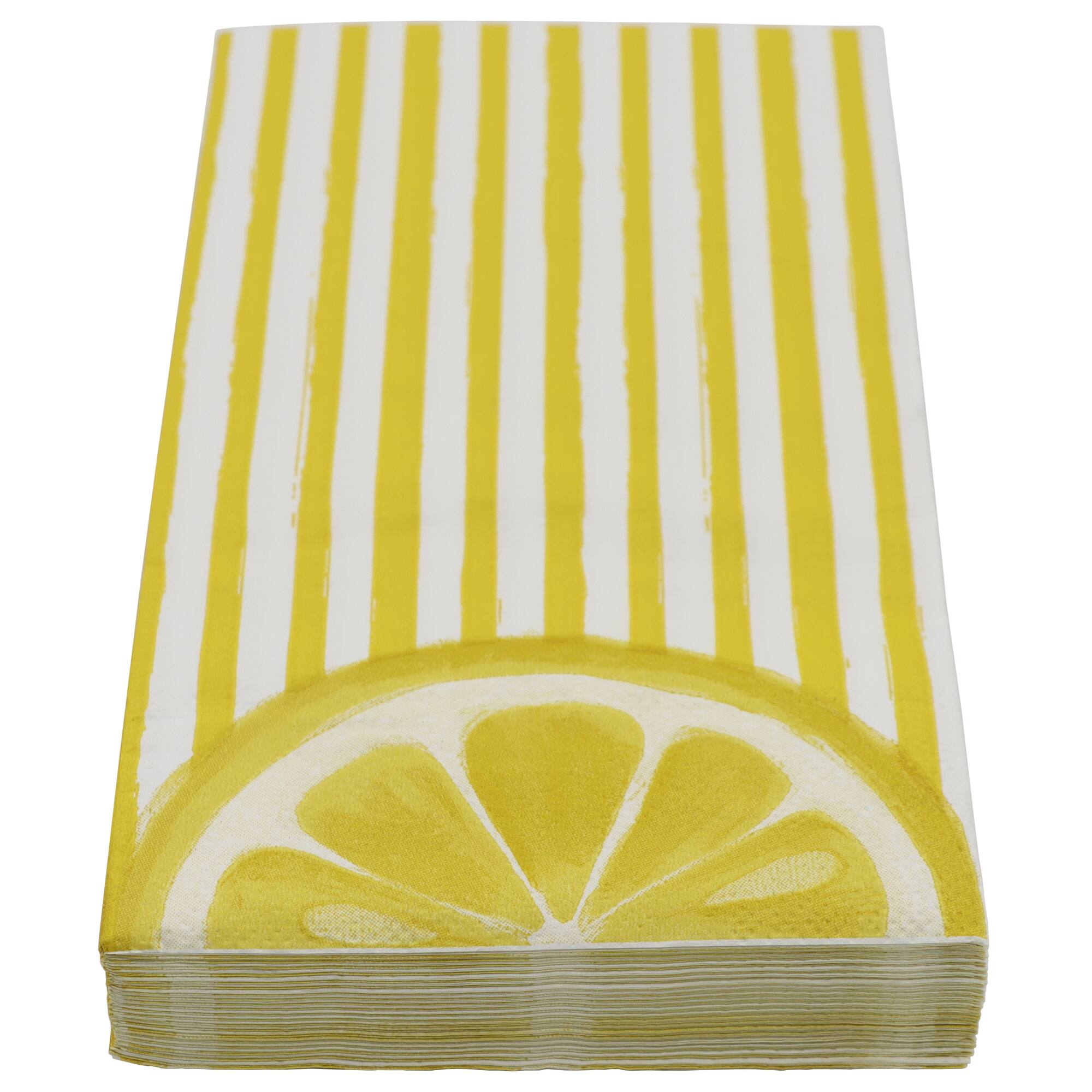 Citrus Kitchen Lemon Stripes Paper Guest Napkins, 20ct. by Celebrate It™